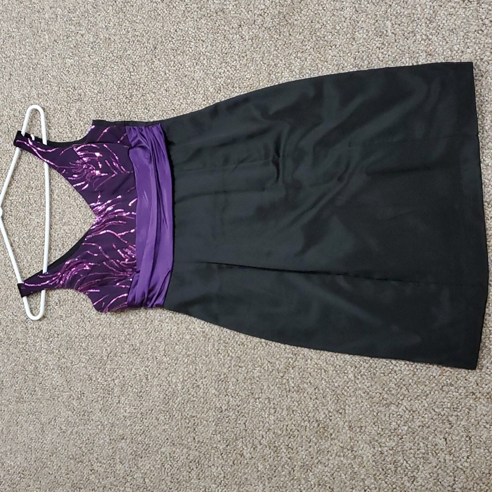 Jolie Black And Purple Sequin Dress Size 2